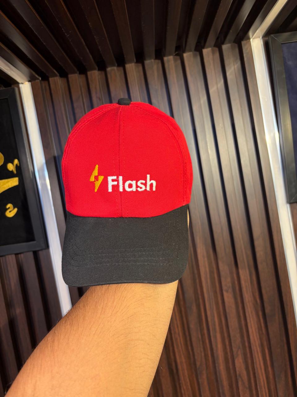 Flash — custom caps manufactured by Ambila Marketing, Delhi