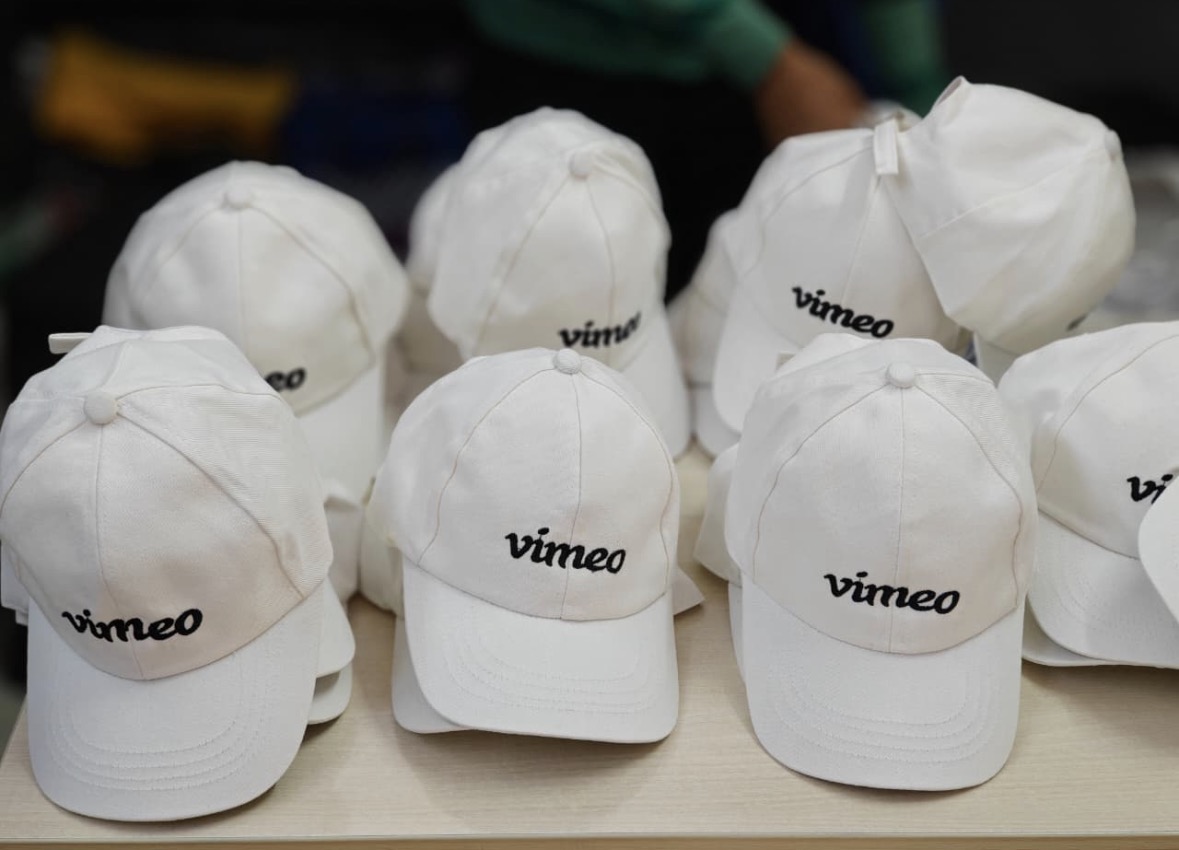 Corporate branded caps with company logo embroidery, manufactured in Delhi